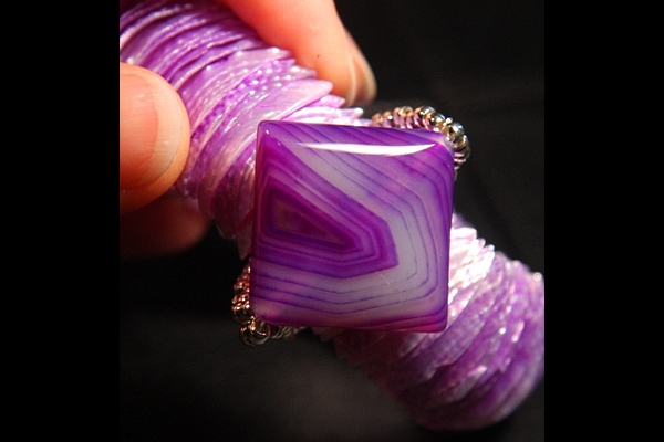 Purple Agate Banded Beauty Bracelet