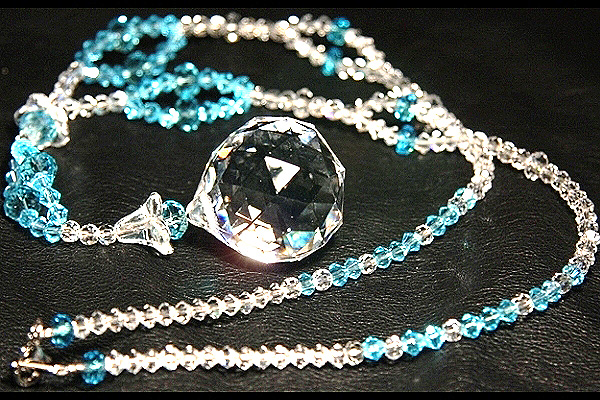 Magnificent Swarovski Crystal Ball Long Necklace