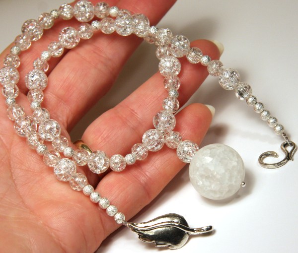 Sparkly White Crystal Necklace