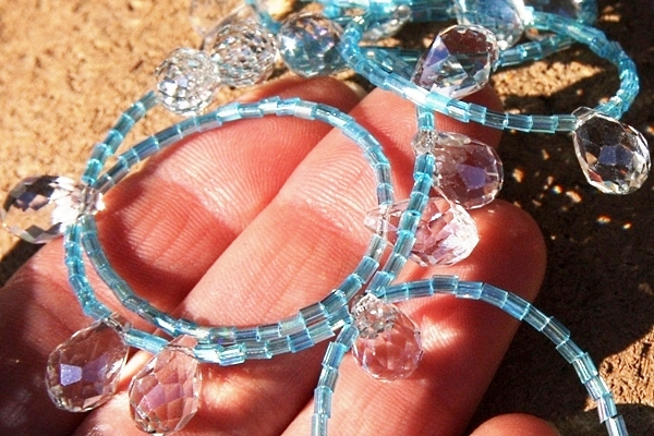 Gentle Swarovski Crystal Dew Drop Choker Necklace