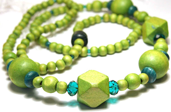 Funky Long Green Necklace