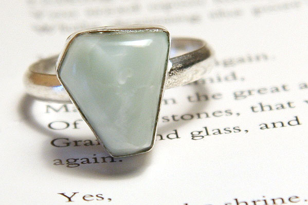 Chic Natural Agate Sterling Ring
