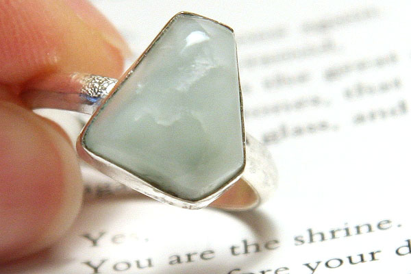 Chic Natural Agate Sterling Ring