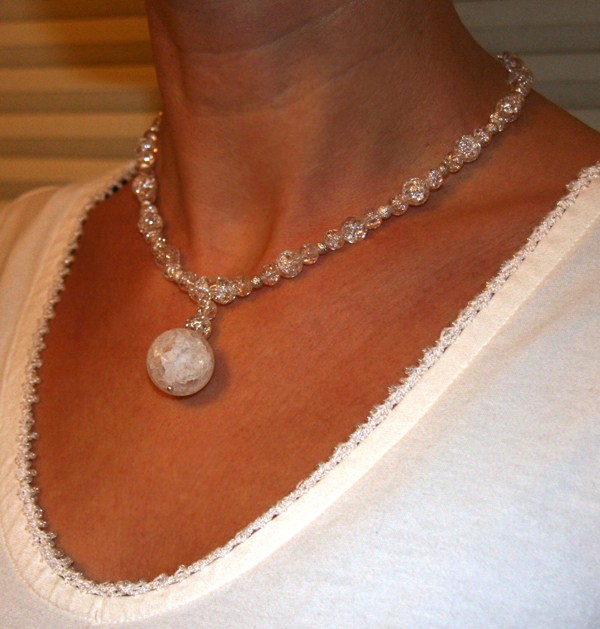 Sparkly White Crystal Necklace