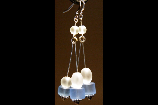 Summer Breeze Earrings ~ Sea Foam Series