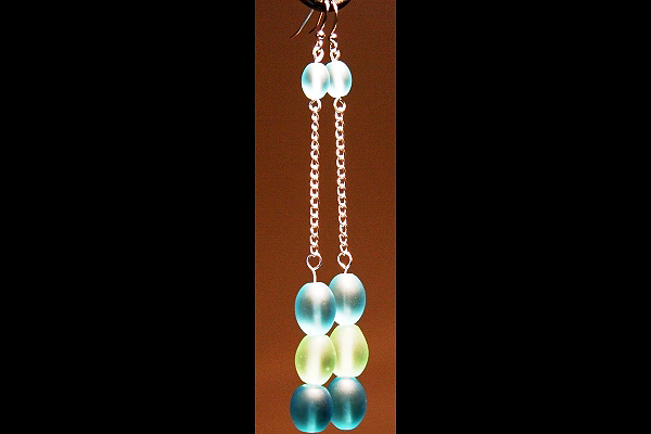 Summer Breeze Earrings ~ Sea Foam Series