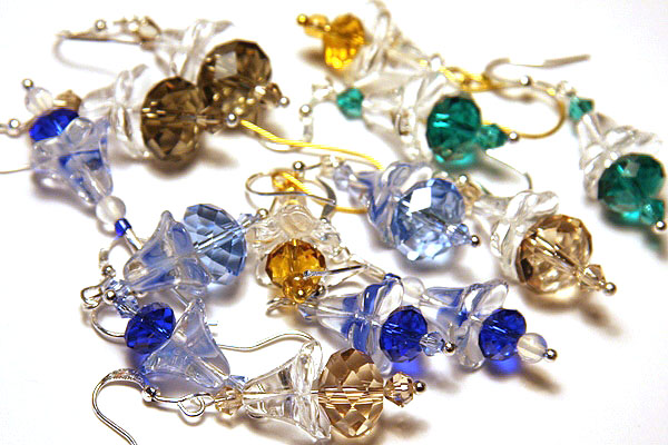 Jewel bell earrings