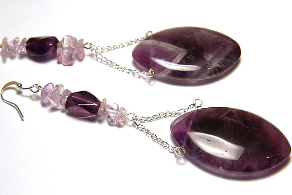 Glamorous Purple Amethyst Earrings