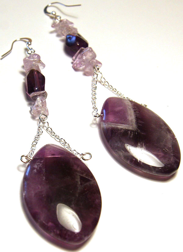 Glamorous Purple Amethyst Earrings