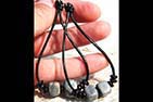 Beautiful Natural Jasper Stones on XL Black Leather Necklace
