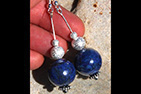 Vivid Royal Blue Lapis Lazuli Sterling Silver Earrings