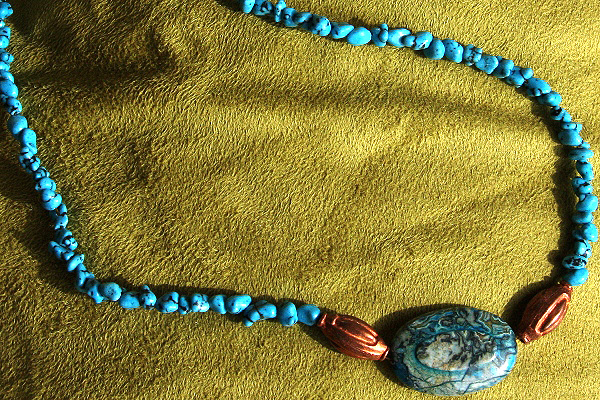 Sea Sediment Jasper and Turquoise Necklace