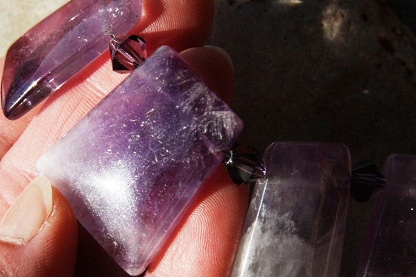 Sparkly Amethyst Crystal Necklace