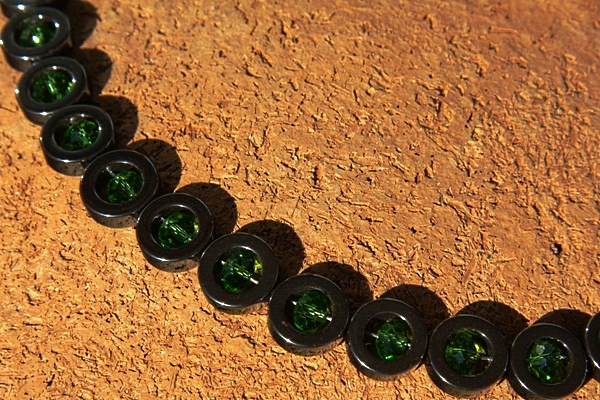 Sophisticated Hematite Green Peridot Jewel Beauty