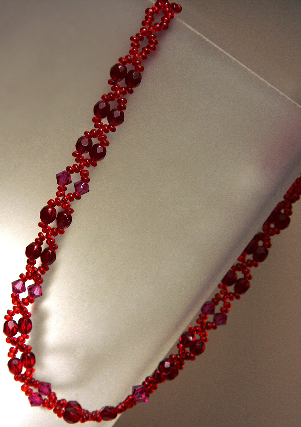 Teeny Tiny Ruby Red Necklace