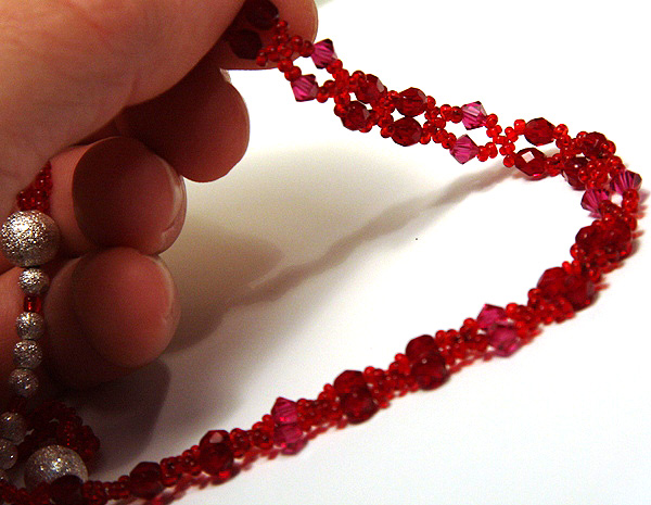 Teeny Tiny Ruby Red Necklace