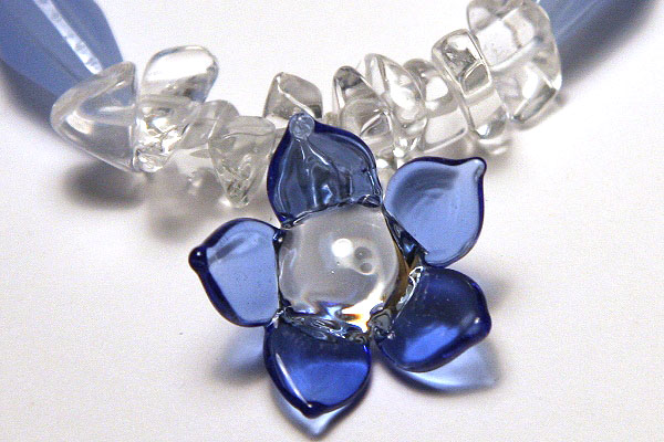 Periwinkle Blue Flower Necklace