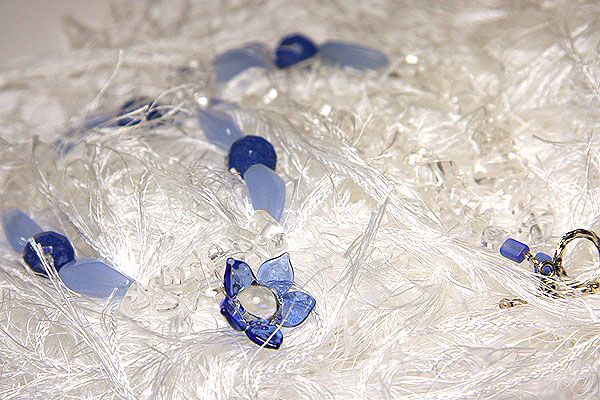 Periwinkle Blue Flower Necklace