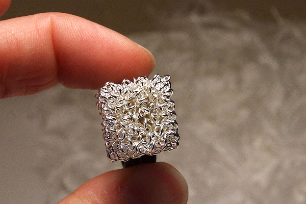 Silver Cube Ring