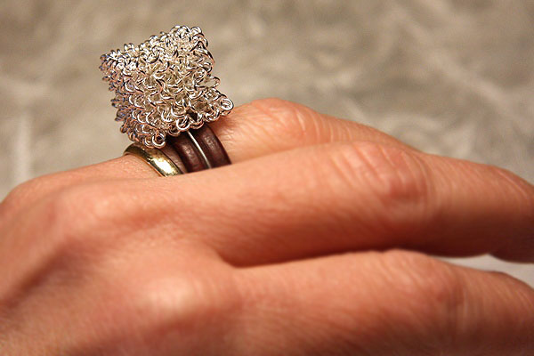 Silver Cube Ring